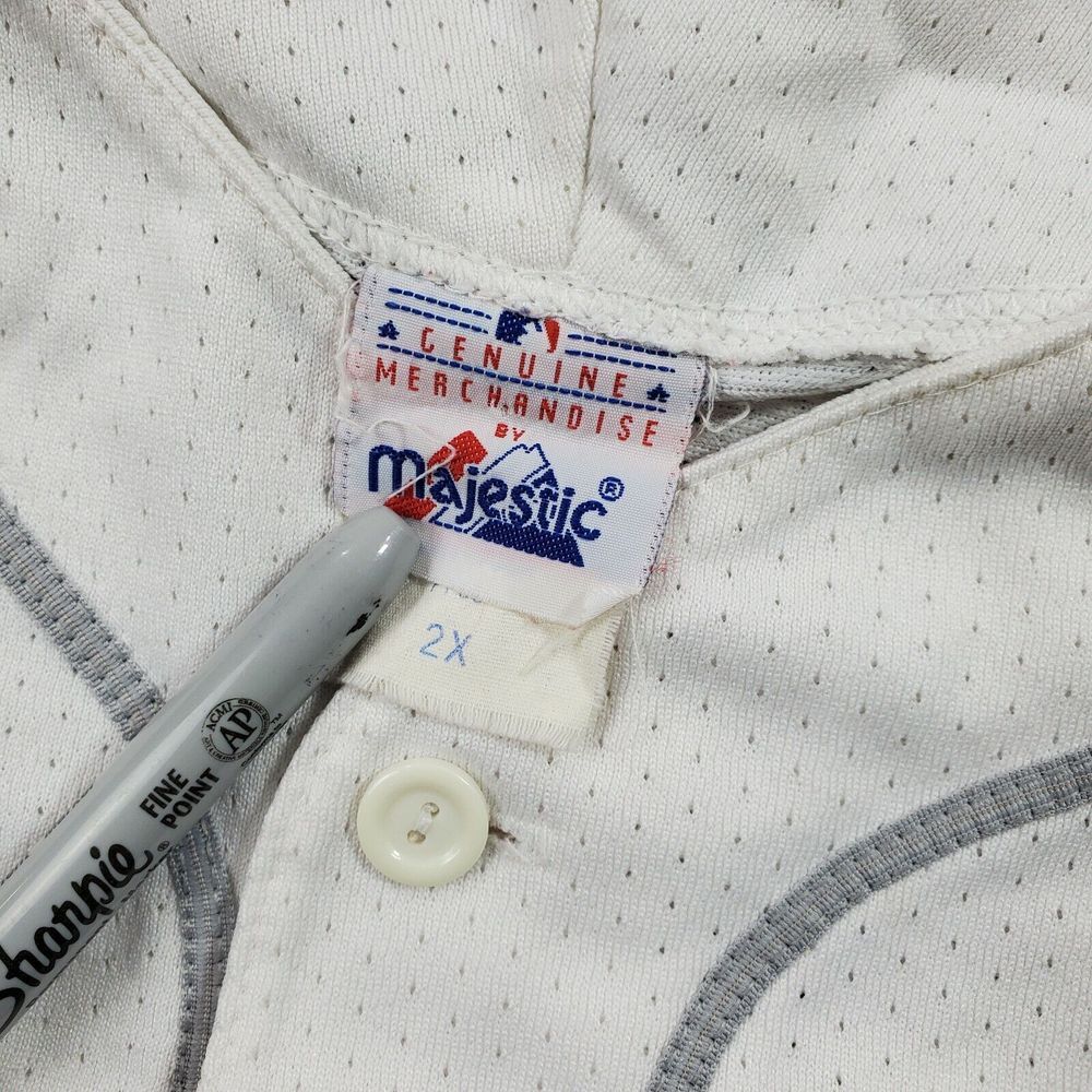 Majestic‎ New York Yankees Jersey Mens Size 2X Made in USA Baseball MLB White - Picture 2 of 10